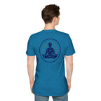 Blue Yogi With Radiating Light  Tee - Back Only Design