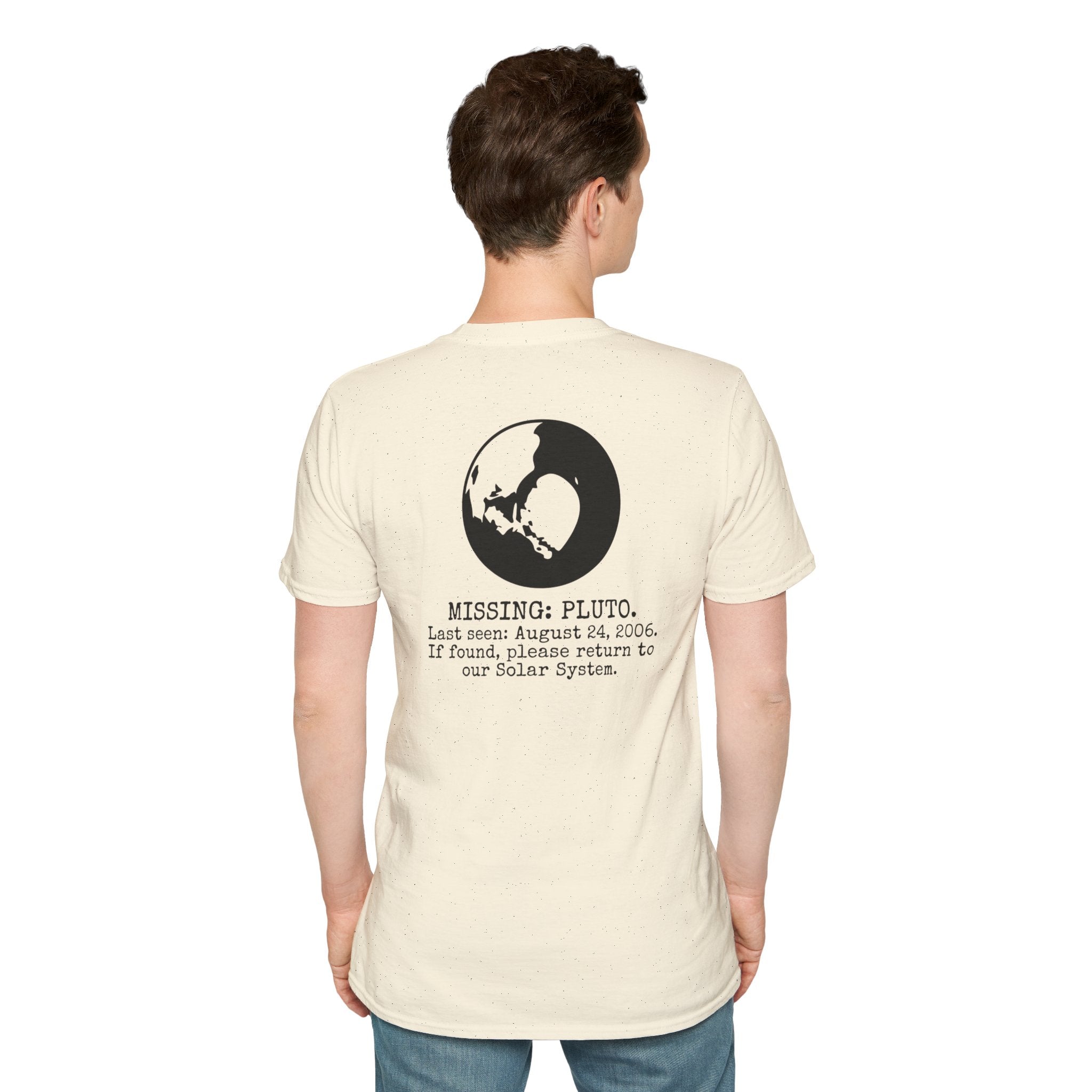Pluto Missing Cosmic Tee - Back Only Design