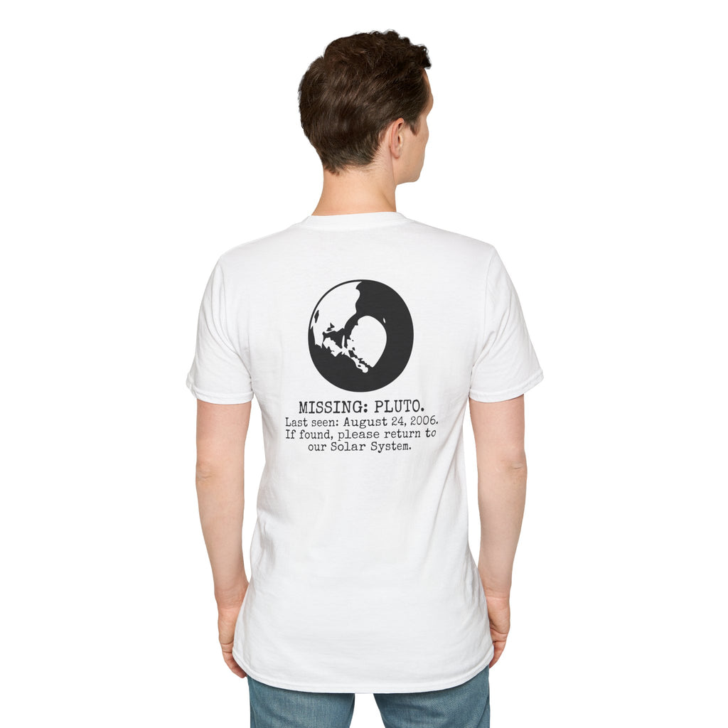 Pluto Missing Cosmic Tee - Back Only Design