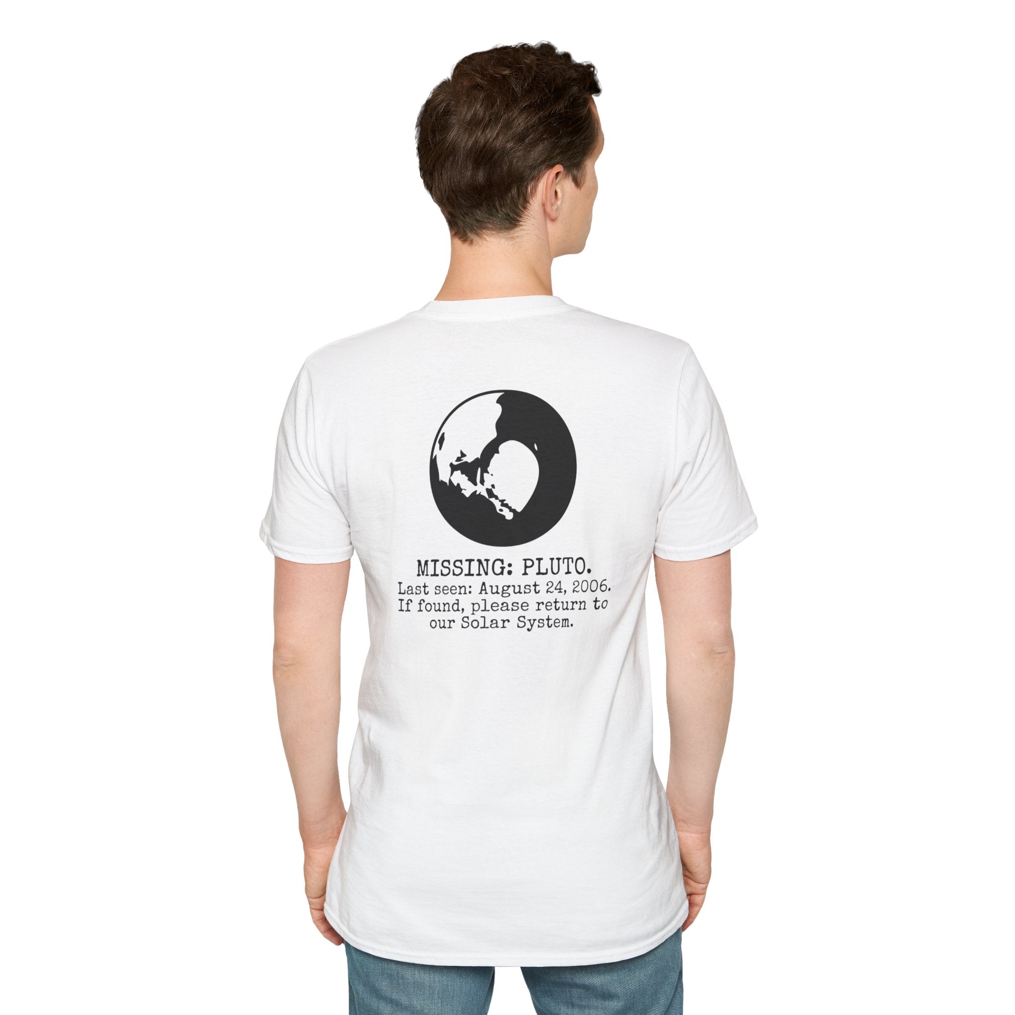 Pluto Missing Cosmic Tee - Back Only Design