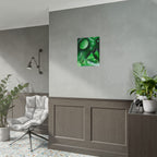 Spray Paint Art Green Cosmic Pyramids Poster