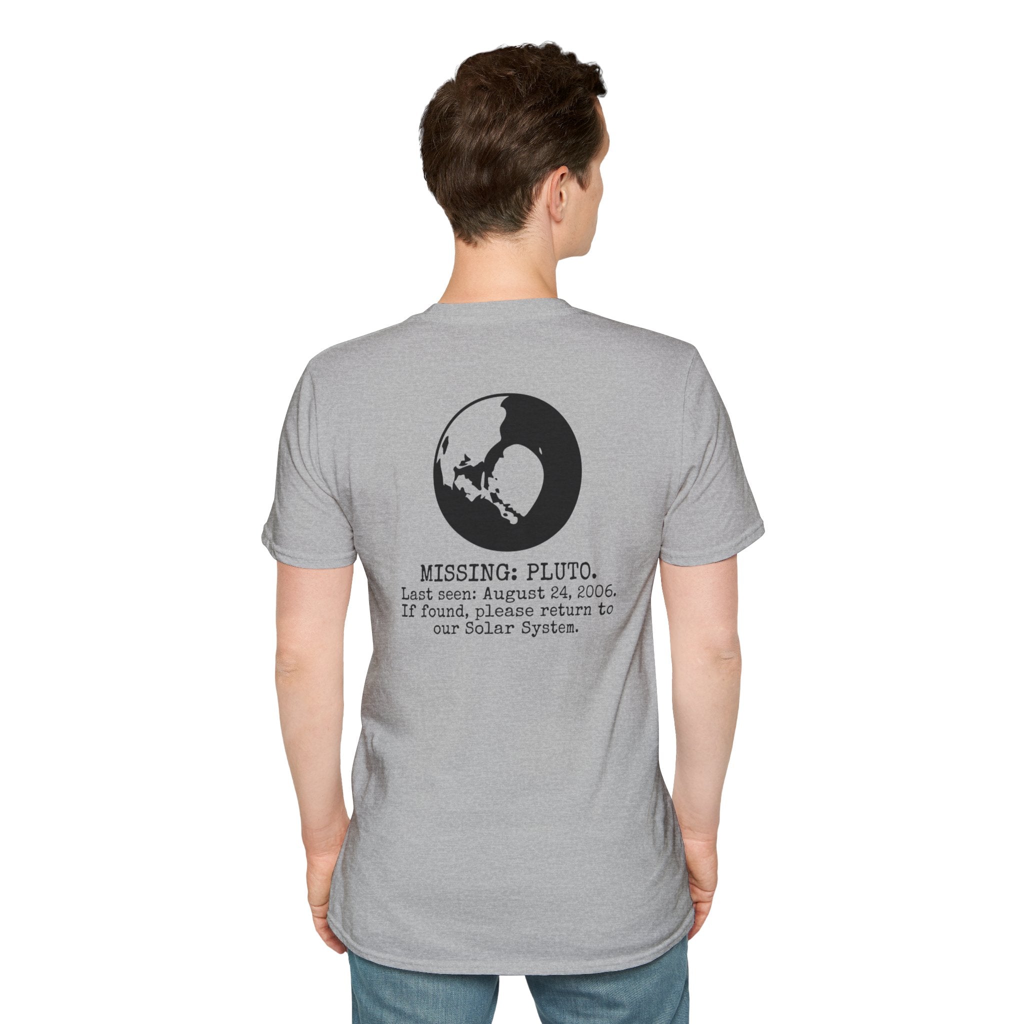 Pluto Missing Cosmic Tee - Back Only Design