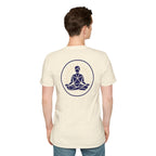 Blue Yogi With Radiating Light  Tee - Back Only Design