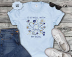 T-Shirt “It Is Well With My Soul” Floral Graphic Tee