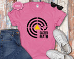 Sacred Math Graphic T-Shirt — Geometric Triangle & Maze Design