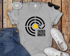 Sacred Math Graphic T-Shirt — Geometric Triangle & Maze Design