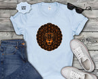 Lion Mandala T-Shirt — Geometric Floral Lion Graphic Tee