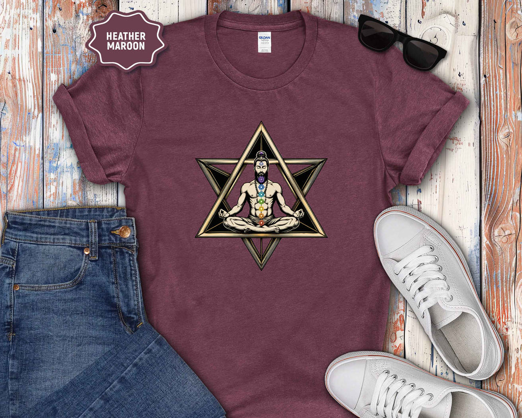 Meditating Yogi with Chakra Star T-Shirt