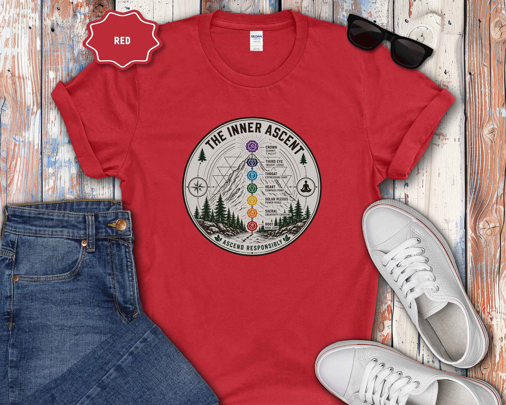 Chakra Mountains T-Shirt — The Inner Ascent Spiritual Yoga Tee