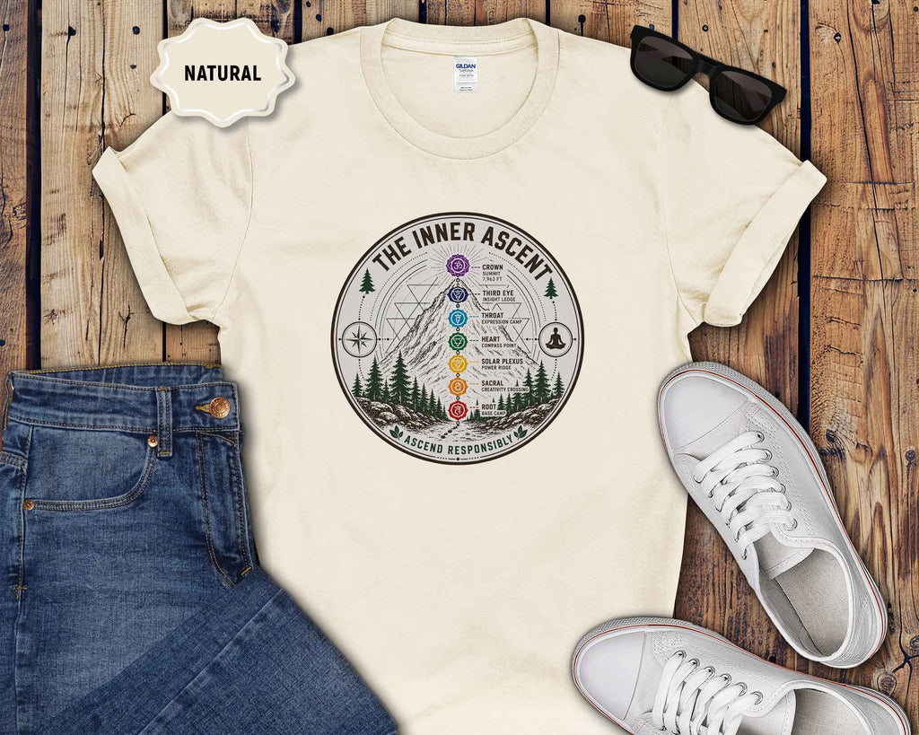 Chakra Mountains T-Shirt — The Inner Ascent Spiritual Yoga Tee