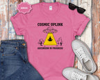 Cosmic Uplink T-Shirt — UFO Meditation Graphic Tee ("Ascension in Progress")