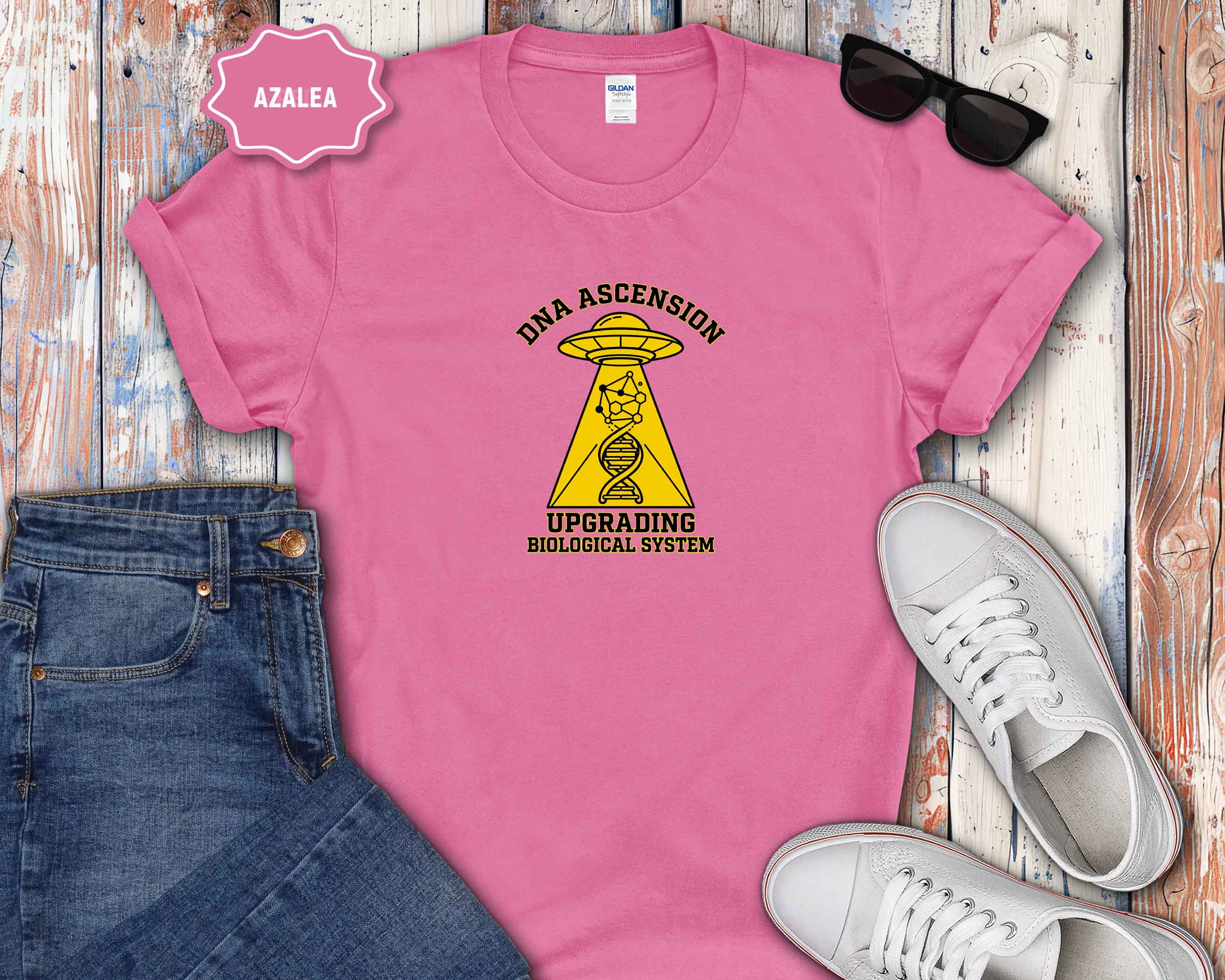 DNA Ascension T-Shirt — UFO DNA Upgrade Graphic Tee