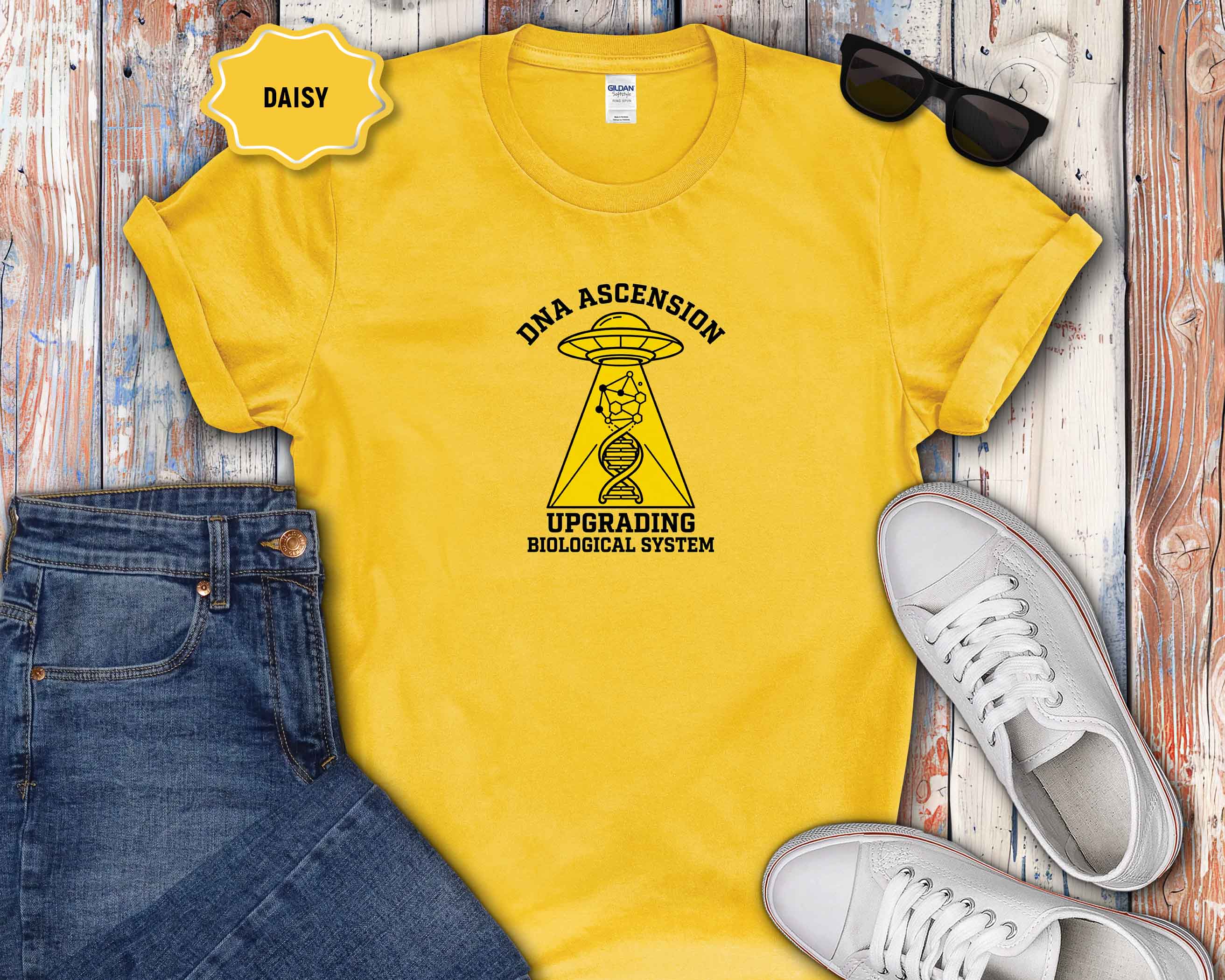 DNA Ascension T-Shirt — UFO DNA Upgrade Graphic Tee