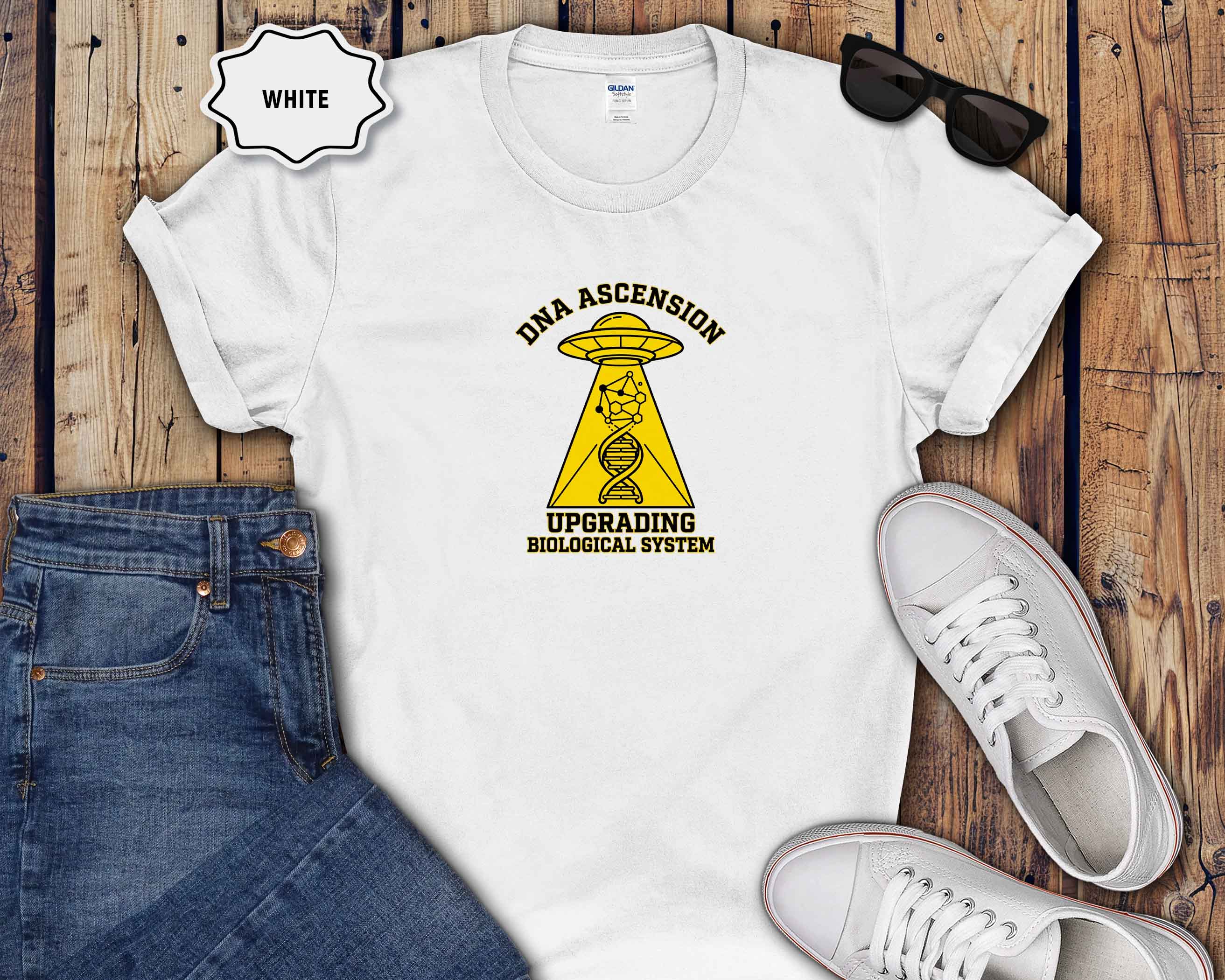 DNA Ascension T-Shirt — UFO DNA Upgrade Graphic Tee