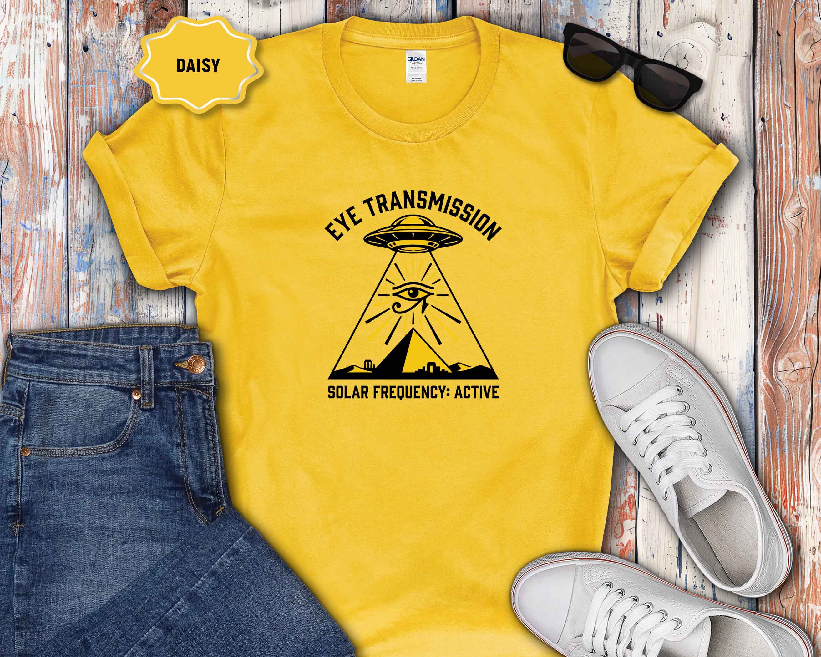 Eye Transmission UFO T-Shirt — Mystical Alien Graphic Tee