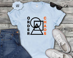 Order vs Chaos Graphic T-Shirt — Modern Geometric Design