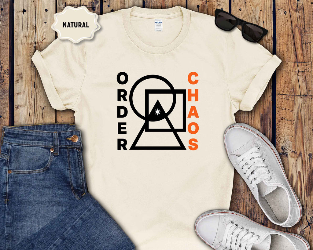 Order vs Chaos Graphic T-Shirt — Modern Geometric Design