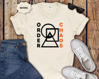 Order vs Chaos Graphic T-Shirt — Modern Geometric Design