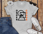 Order vs Chaos Graphic T-Shirt — Modern Geometric Design