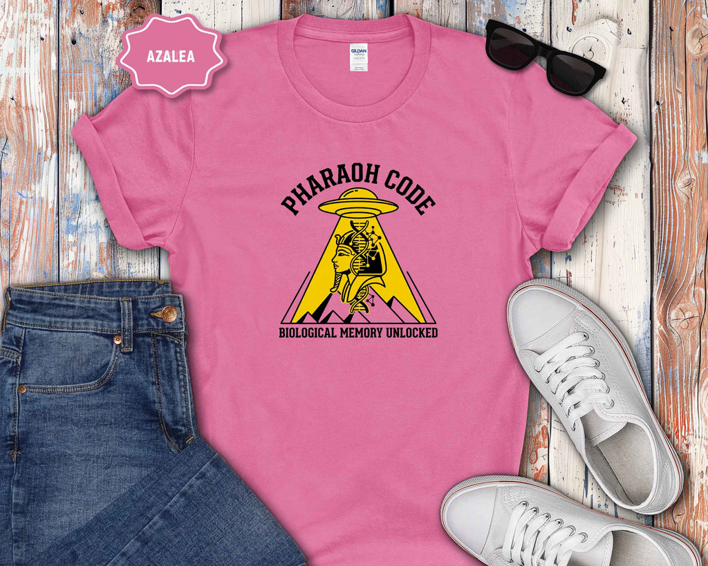 Pharaoh Code Graphic Tee (Egyptian Pharaoh UFO Design)