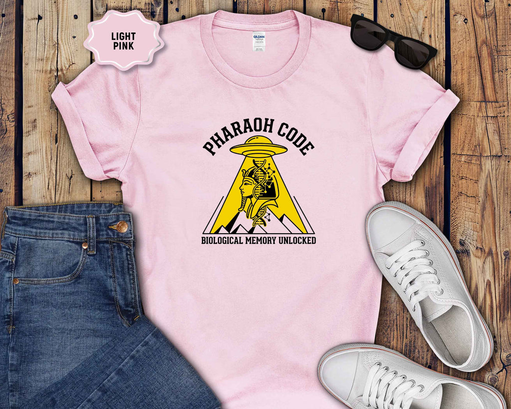 Pharaoh Code Graphic Tee (Egyptian Pharaoh UFO Design)