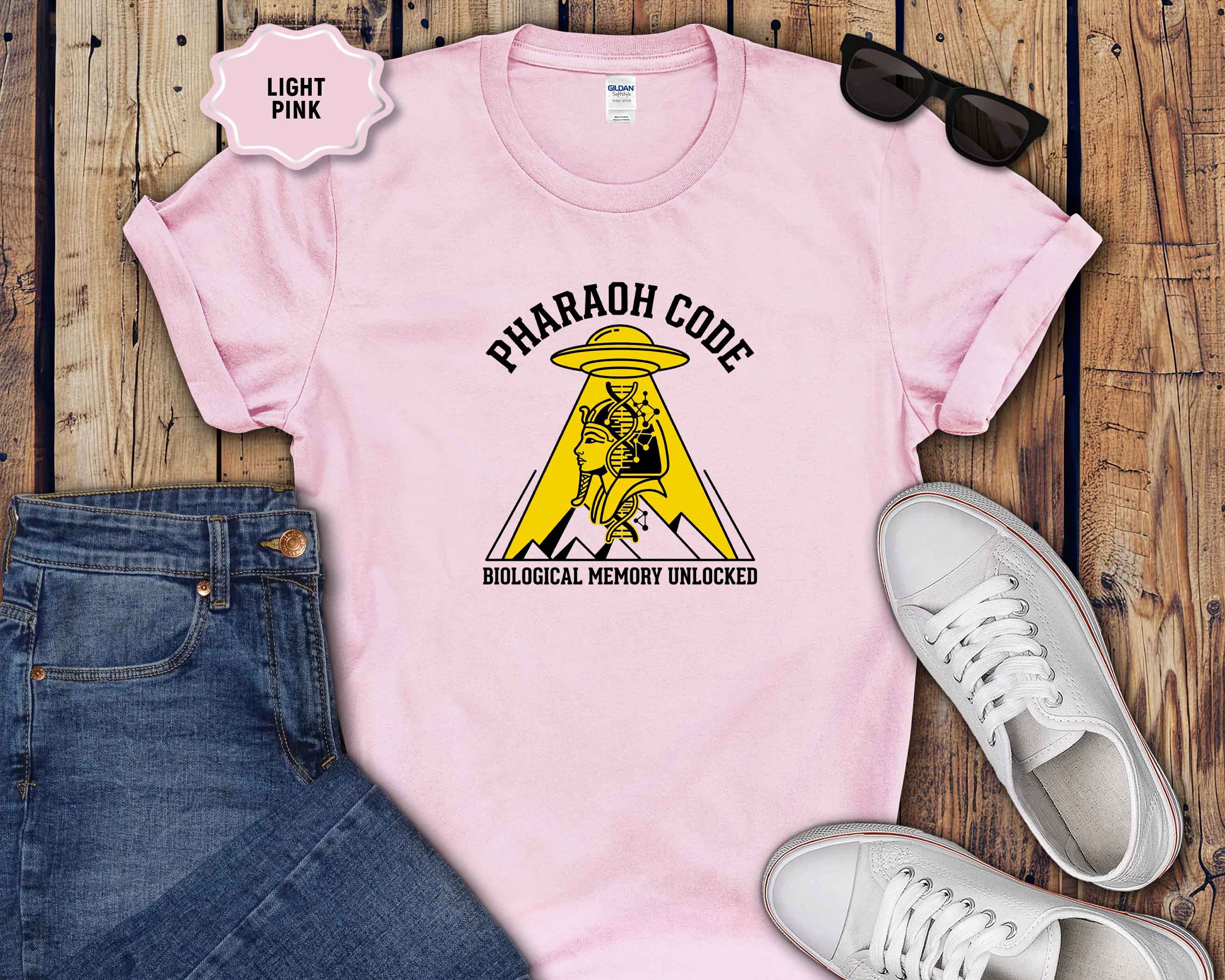Pharaoh Code Graphic Tee (Egyptian Pharaoh UFO Design)