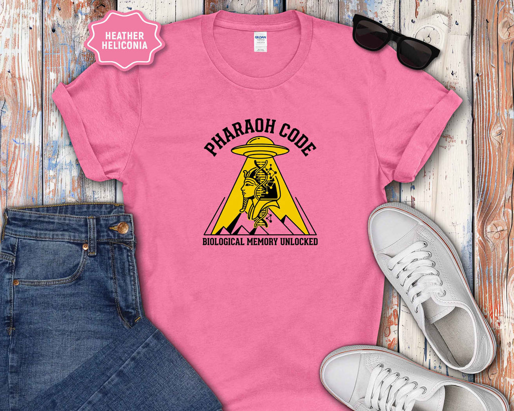 Pharaoh Code Graphic Tee (Egyptian Pharaoh UFO Design)