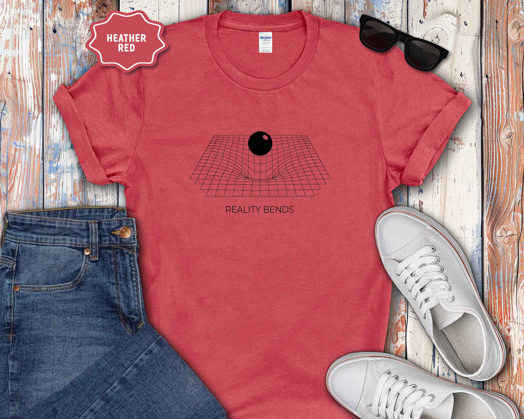 Reality Bends T‑Shirt — Minimal Optical Illusion Graphic Tee