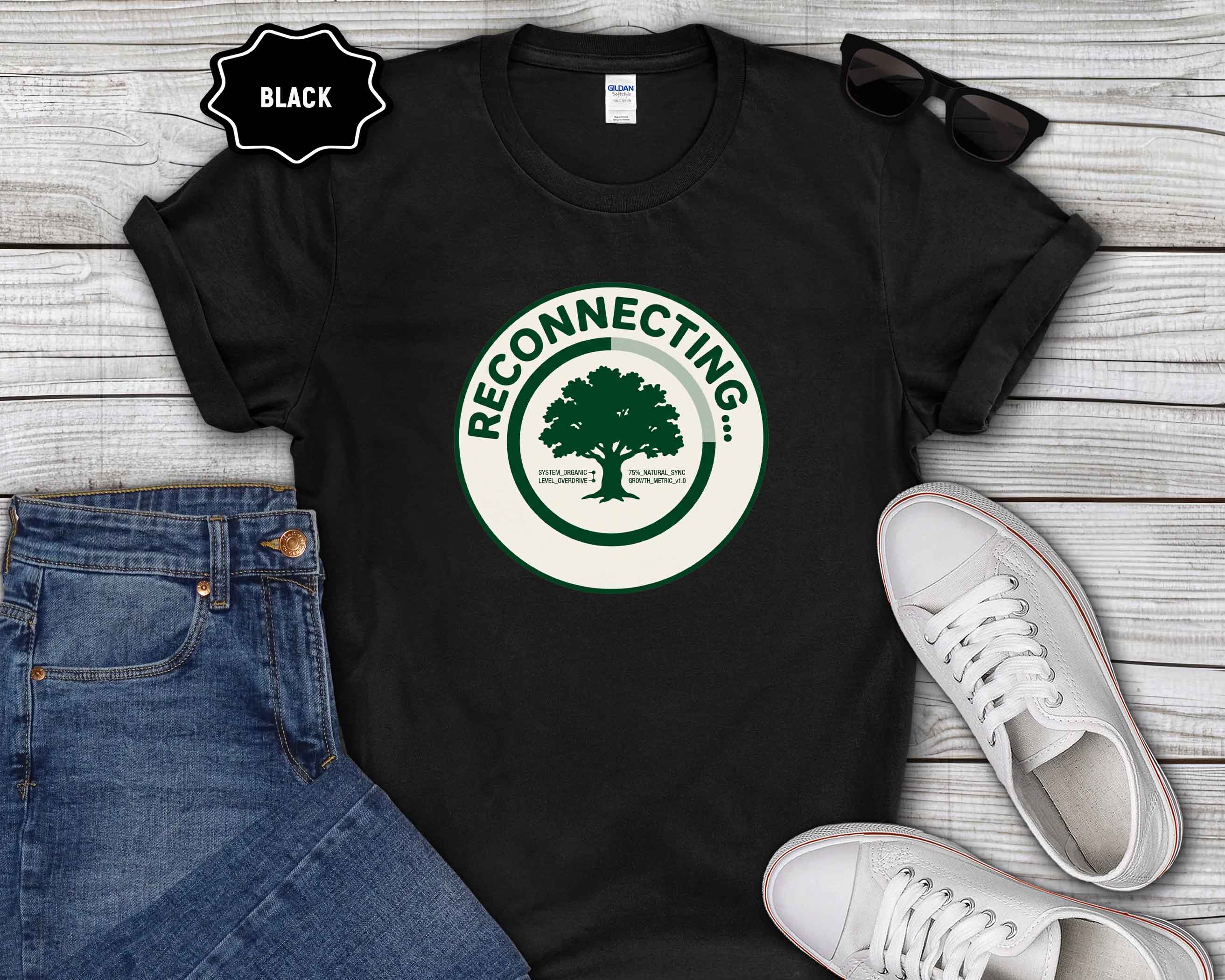 Reconnecting Tree T-Shirt — Nature-Inspired Eco Wellness Tee