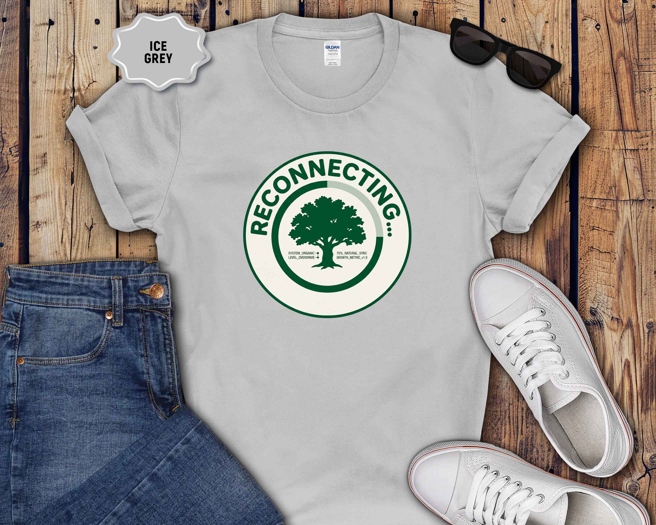 Reconnecting Tree T-Shirt — Nature-Inspired Eco Wellness Tee