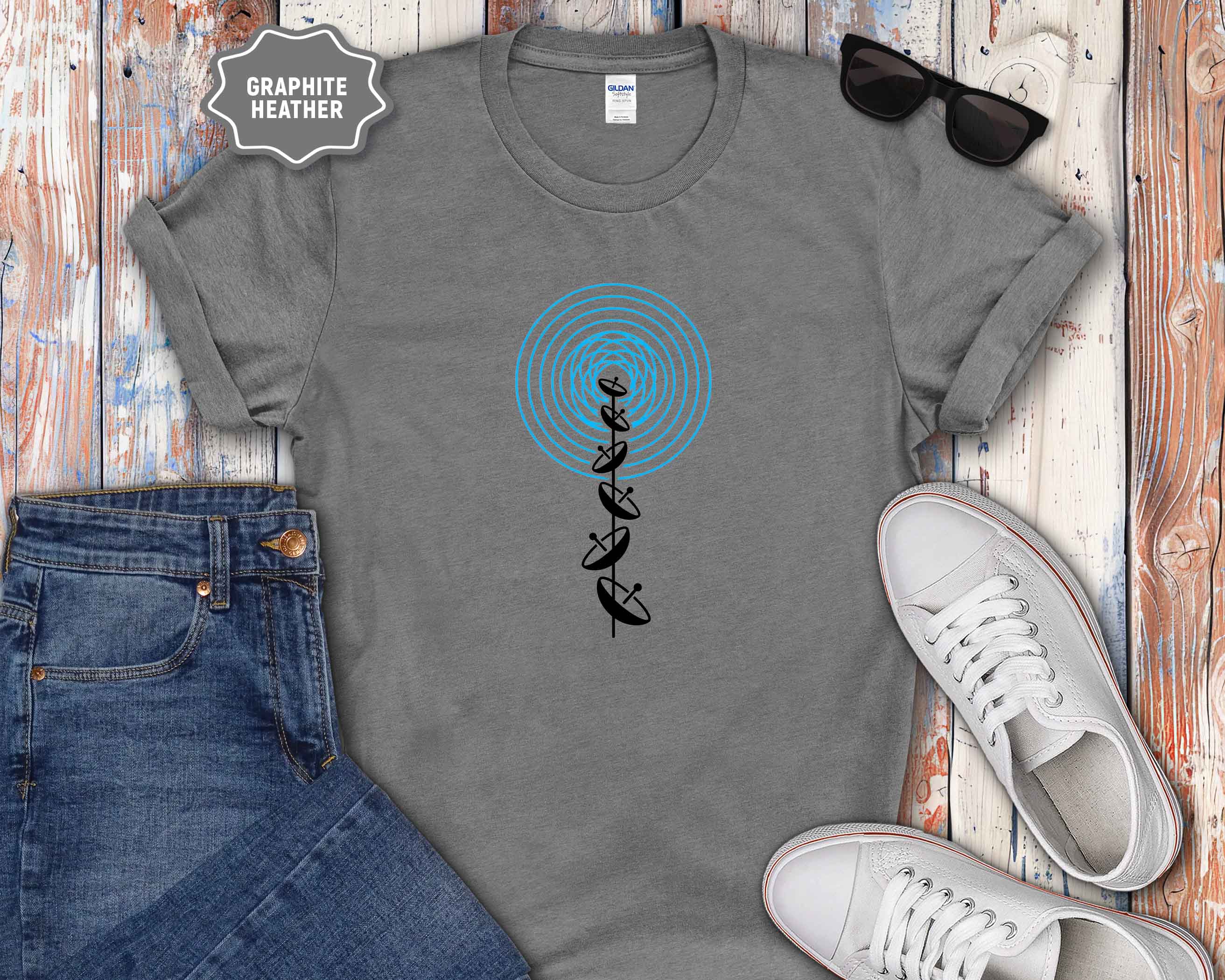 Satellite Geometric Graphic Tee