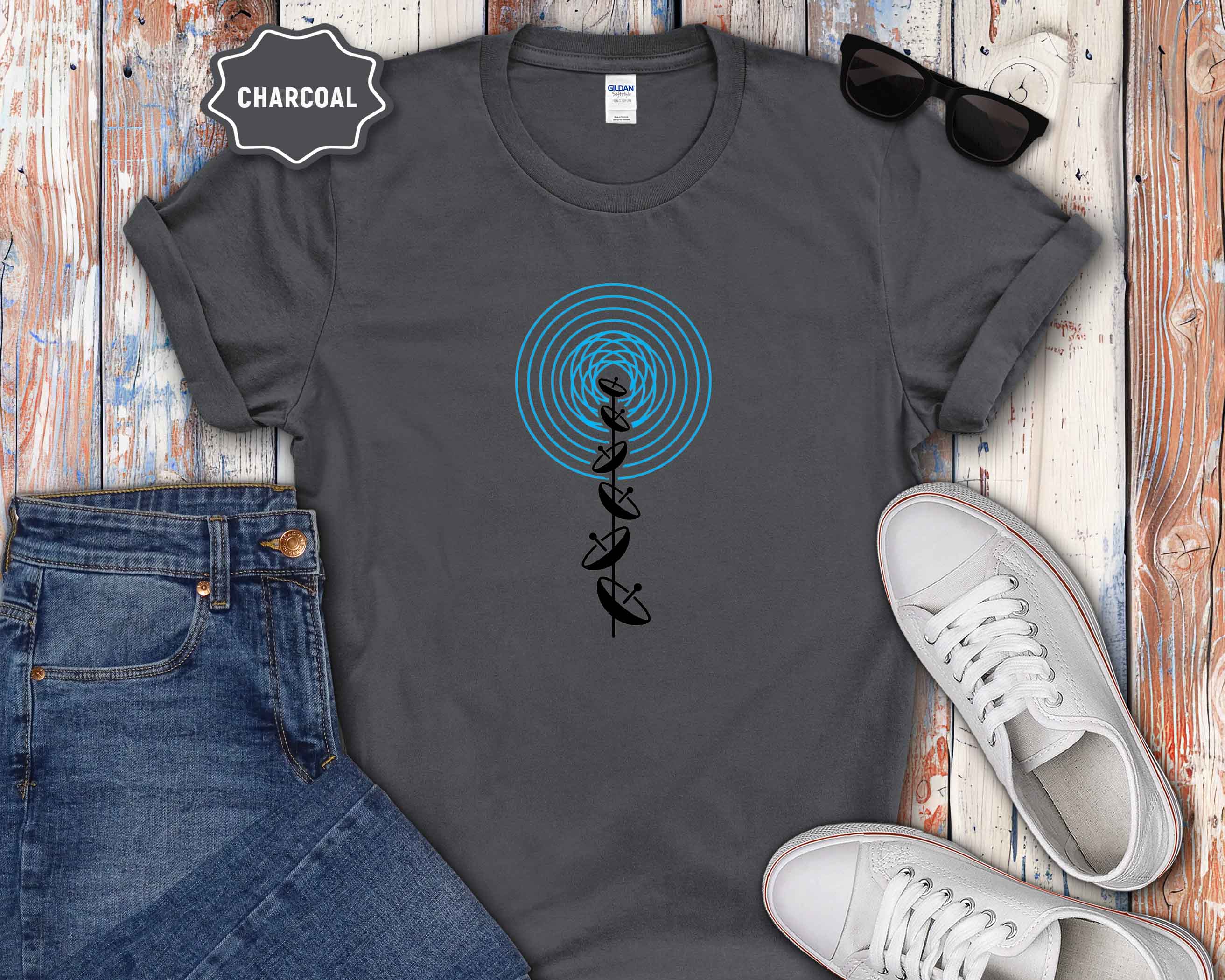 Satellite Geometric Graphic Tee