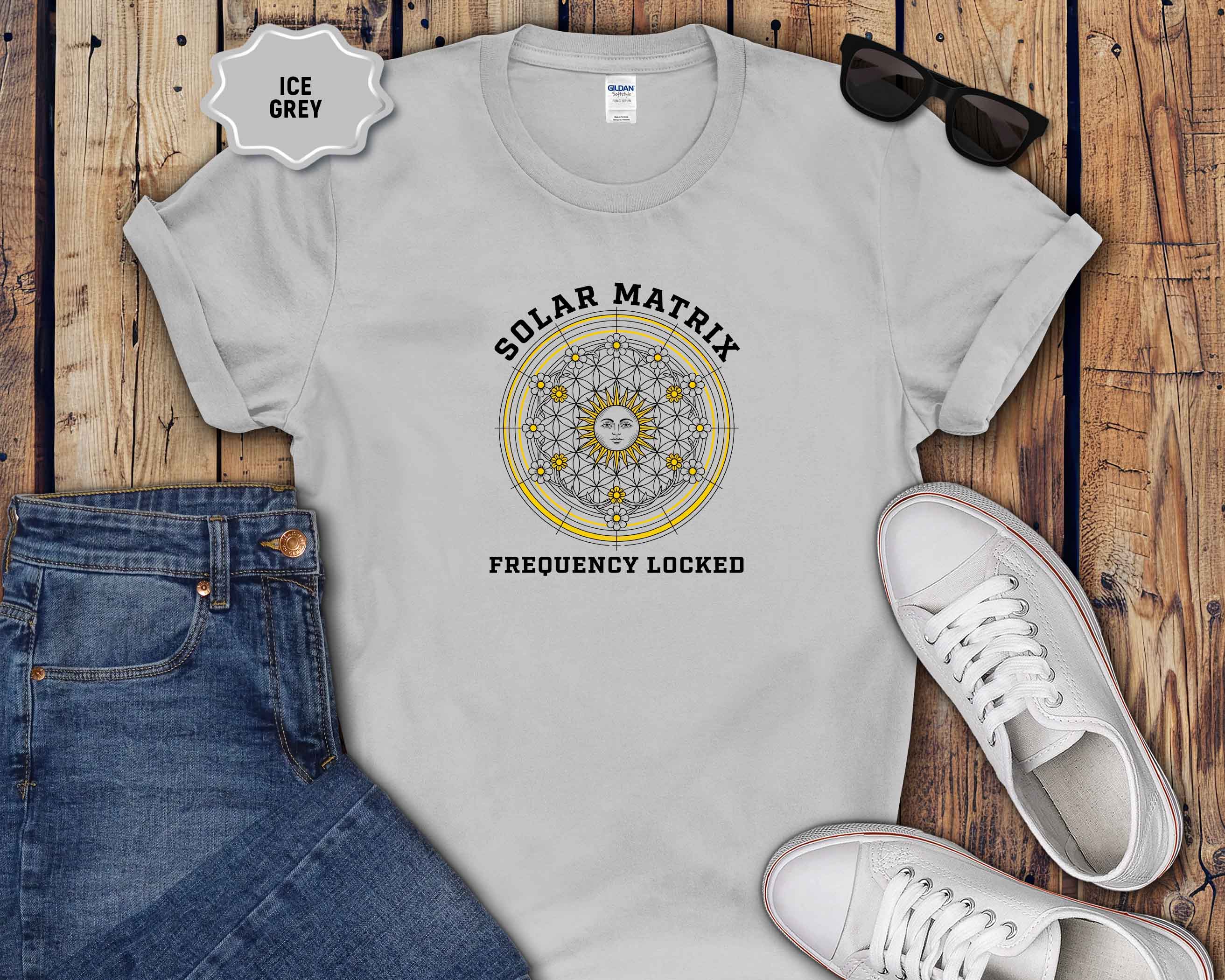 Celestial Sun Mandala "Frequency Locked" Graphic Tee