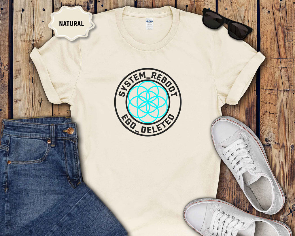 System Reboot  — "Ego Deleted" Sacred Geometry Graphic T-Shirt
