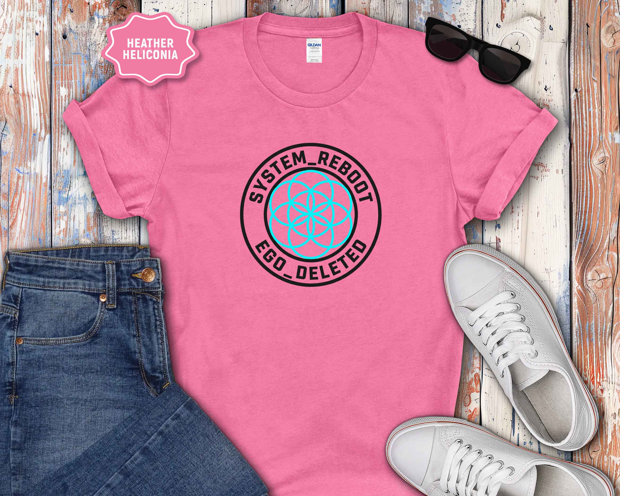 System Reboot  — "Ego Deleted" Sacred Geometry Graphic T-Shirt