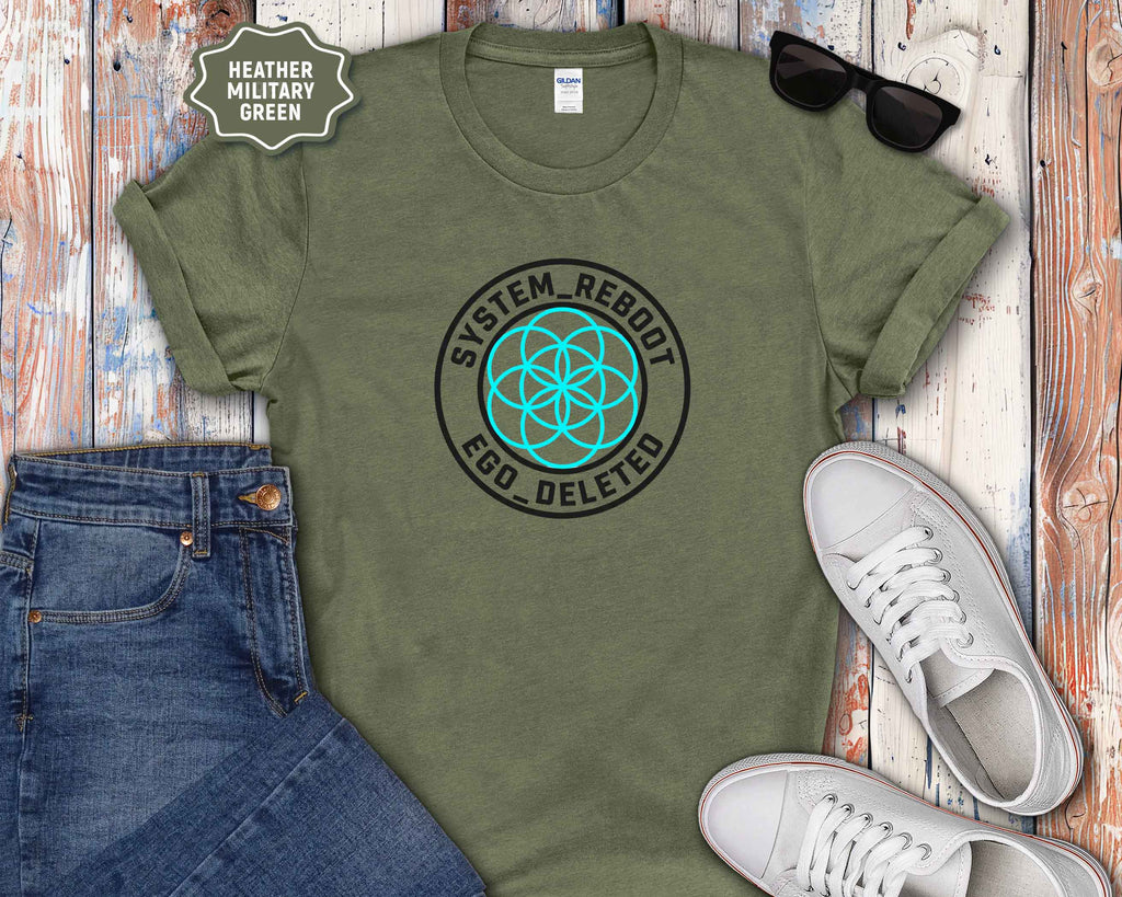 System Reboot  — "Ego Deleted" Sacred Geometry Graphic T-Shirt