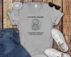 System: Aware Cat Tee — Mindfulness Astronaut Cat T-Shirt