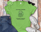 System: Aware Cat Tee — Mindfulness Astronaut Cat T-Shirt