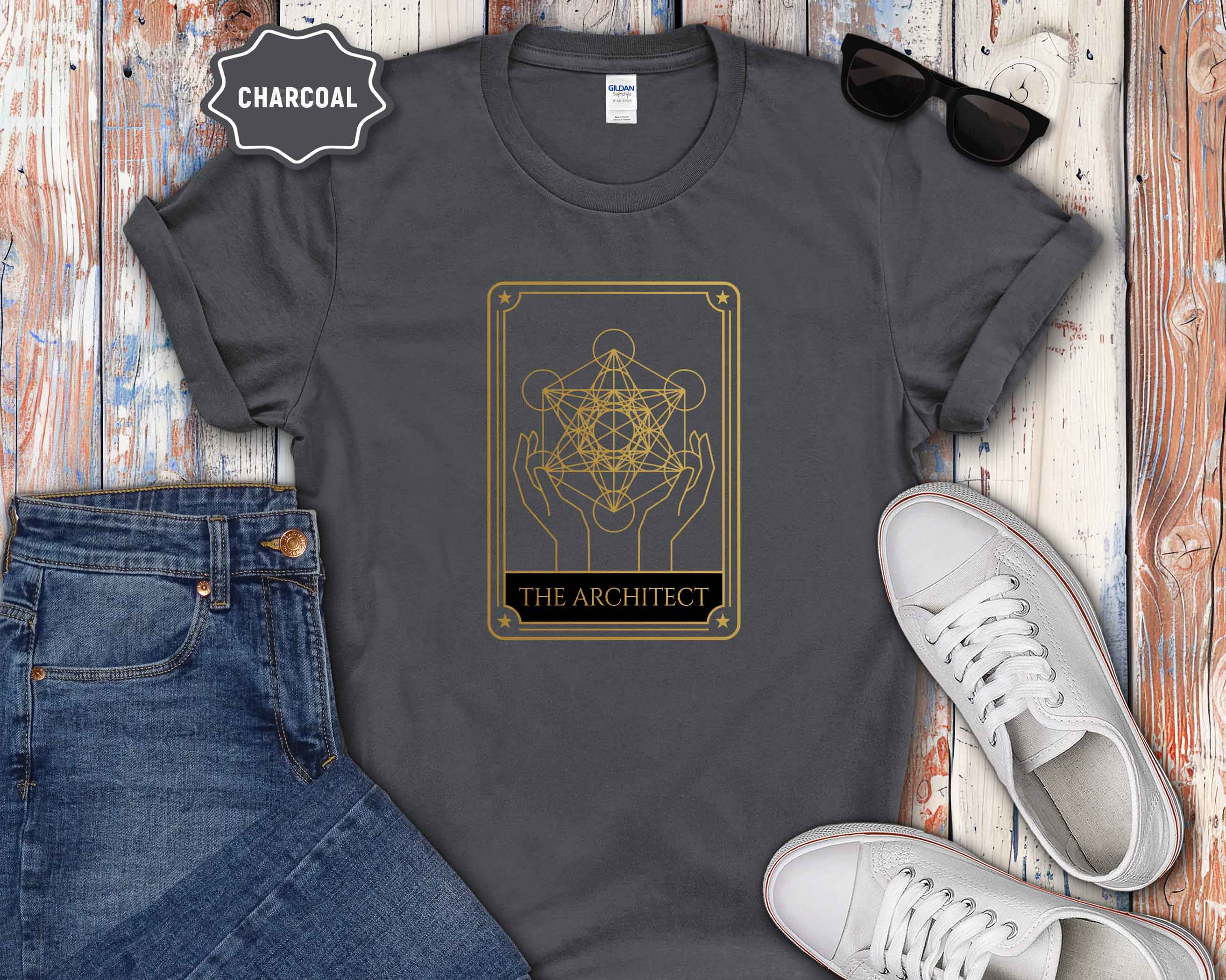 Sacred Geometry — Metatron’s Cube Hands Graphic T-Shirt