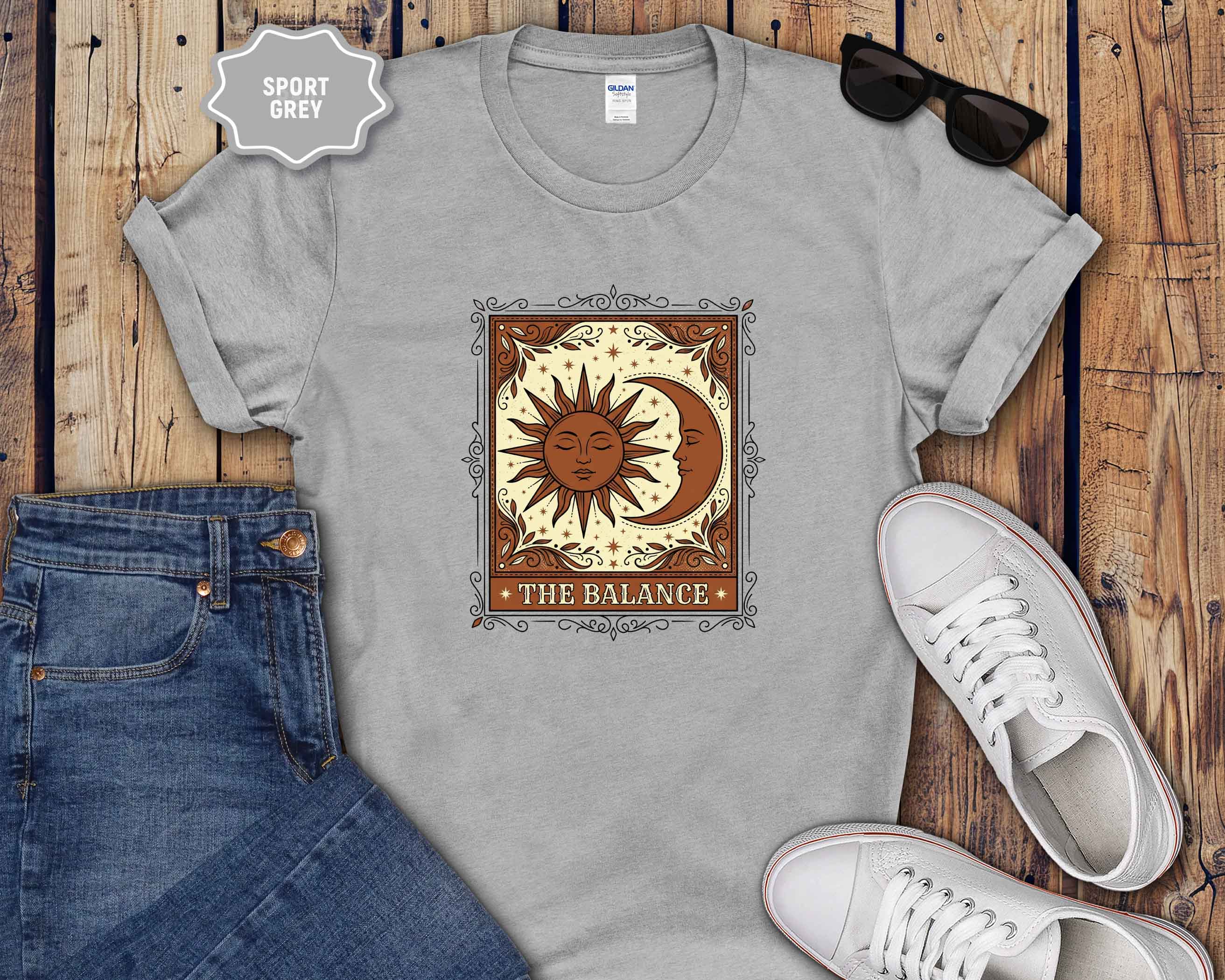 Sun & Moon Balance Celestial Boho Graphic Tee
