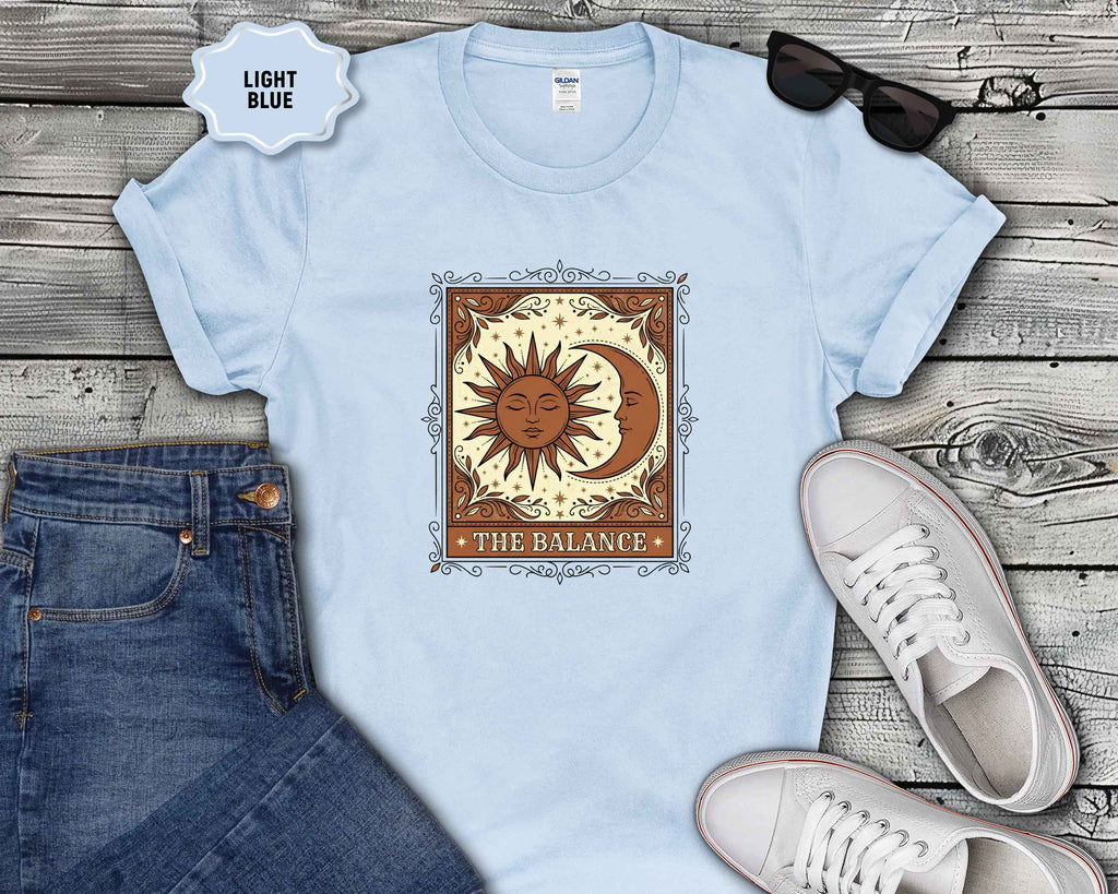Sun & Moon Balance Celestial Boho Graphic Tee