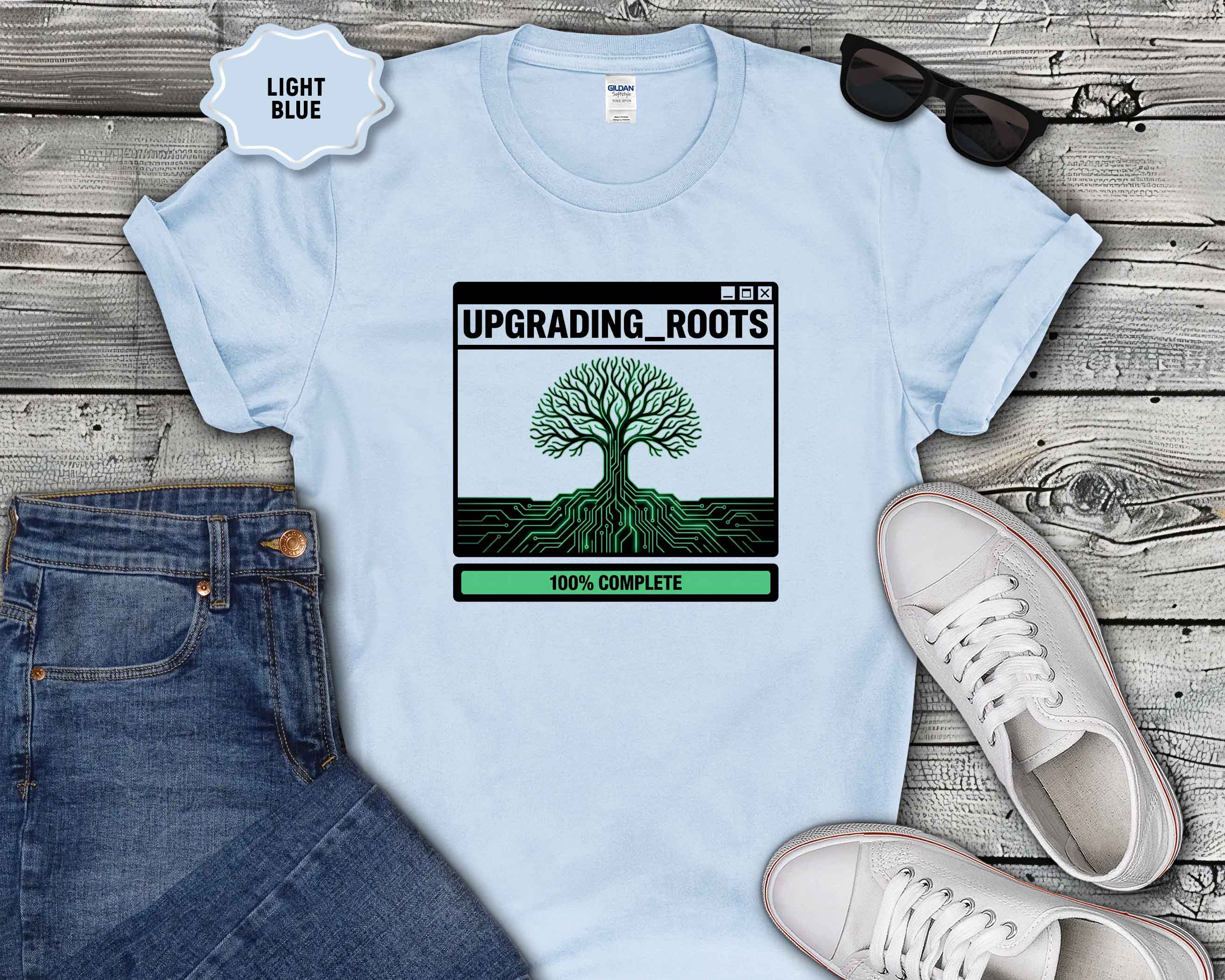 Upgrading Roots — Tech-Tree Growth Graphic Tee