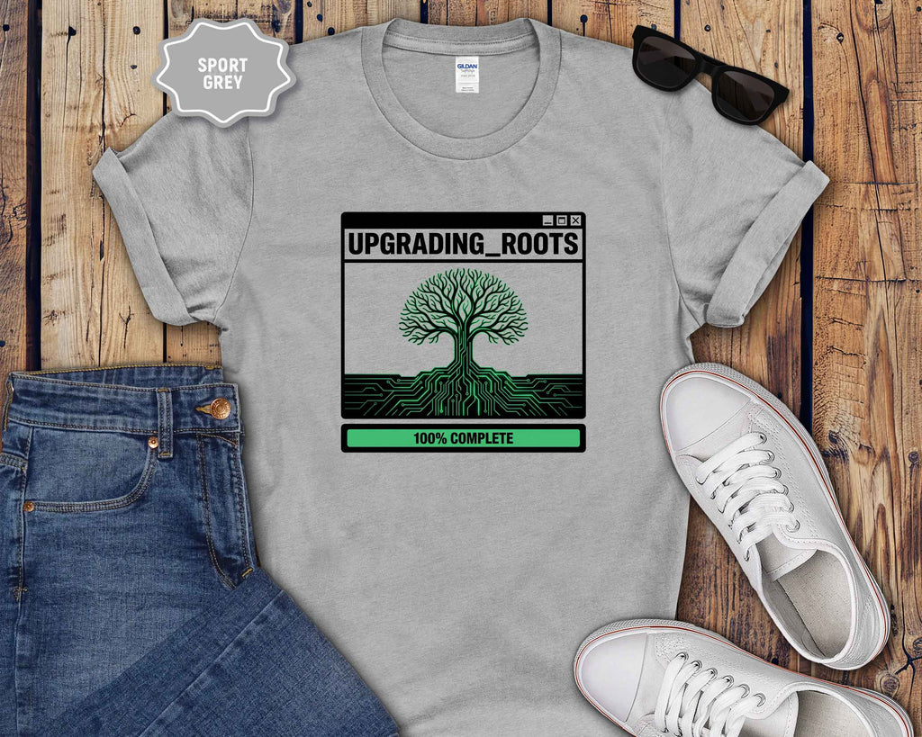 Upgrading Roots — Tech-Tree Growth Graphic Tee