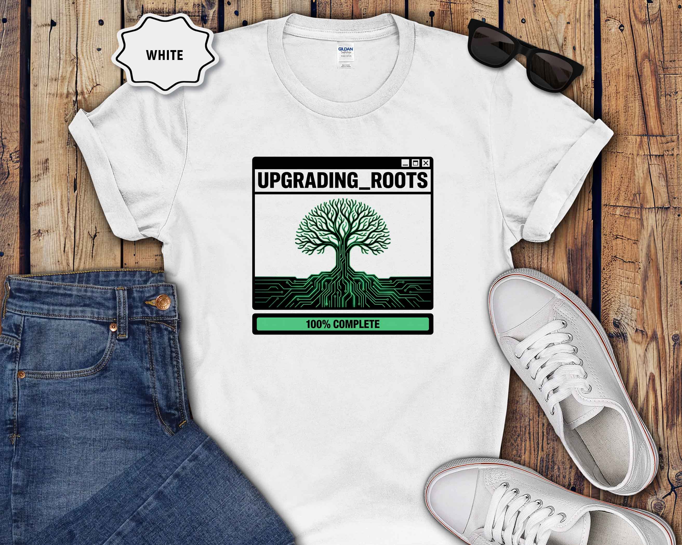 Upgrading Roots — Tech-Tree Growth Graphic Tee