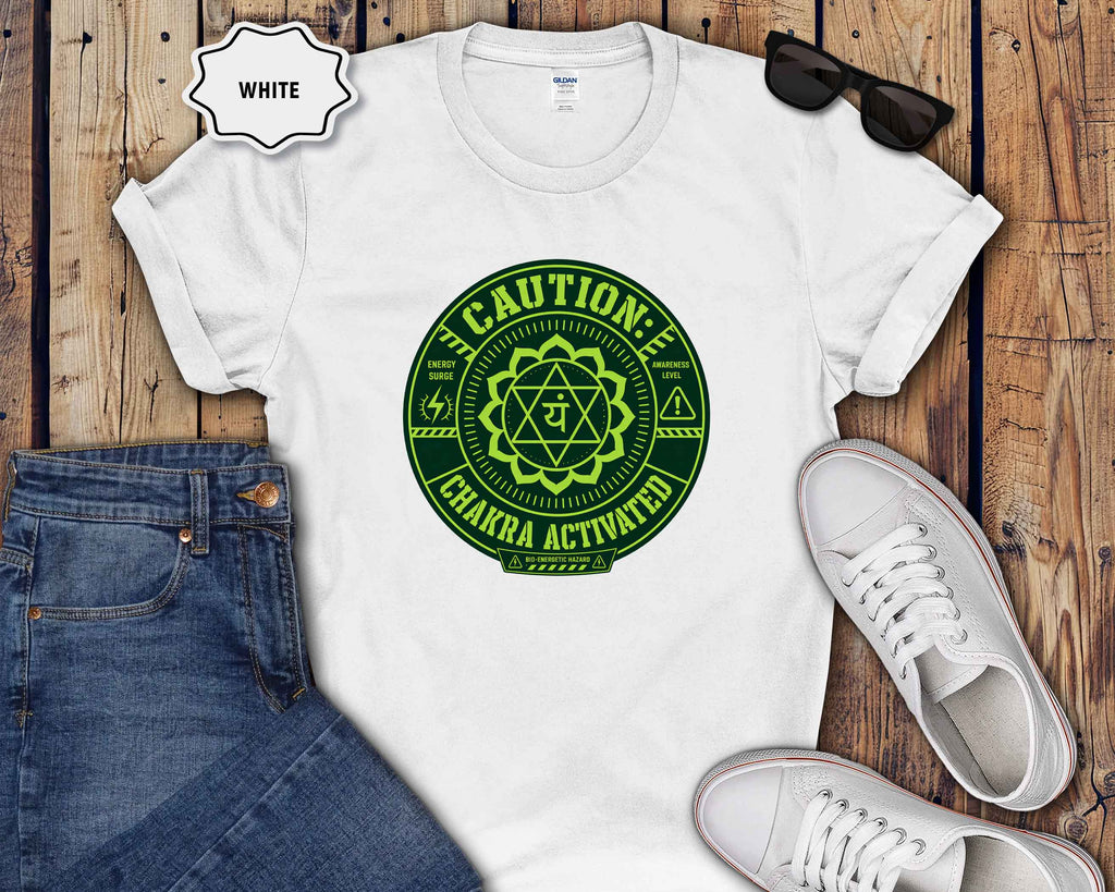 Caution Chakra Activated  Graphic T‑Shirt