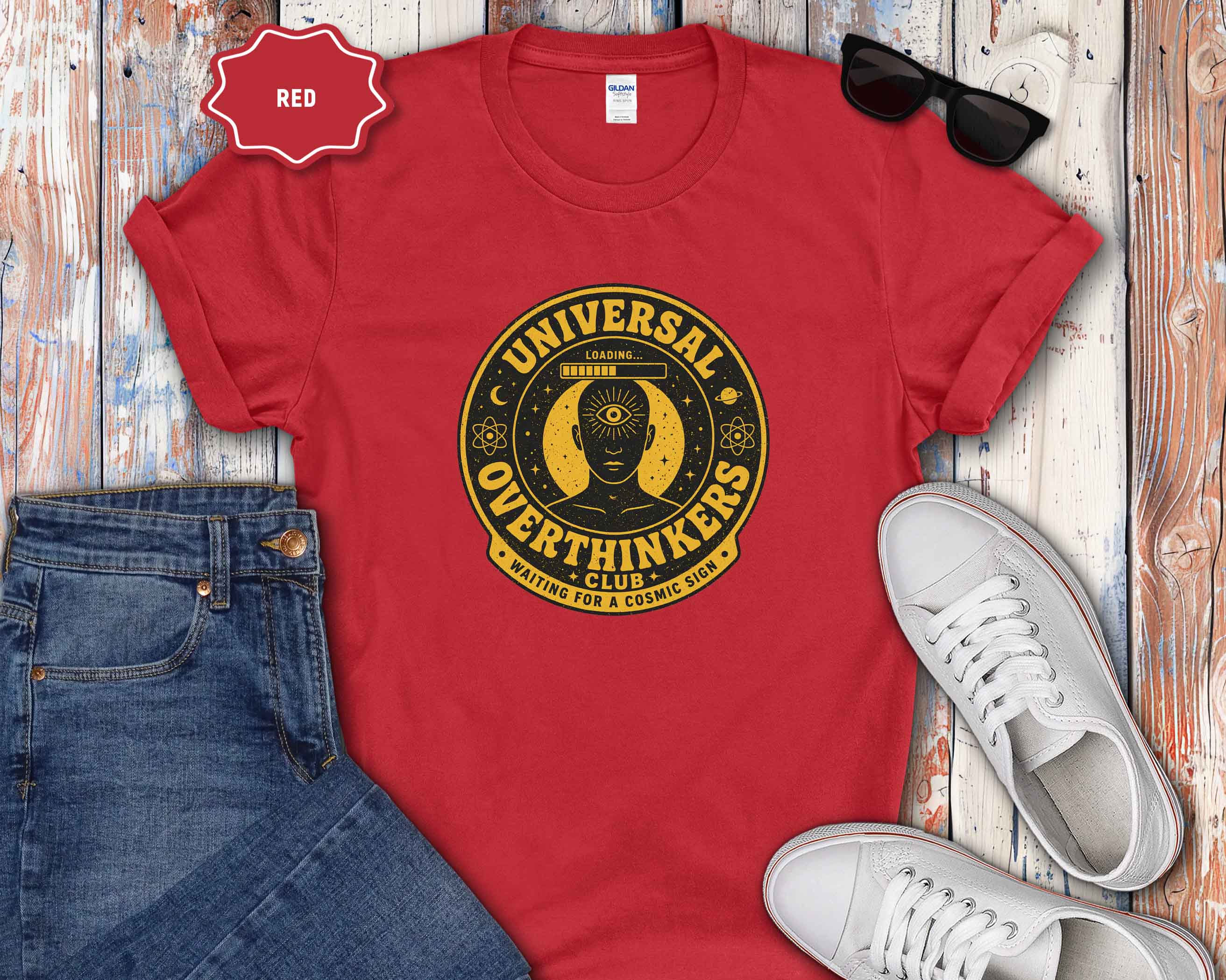 Universal Overthinkers T-Shirt — Retro Mystic Third Eye Graphic Tee