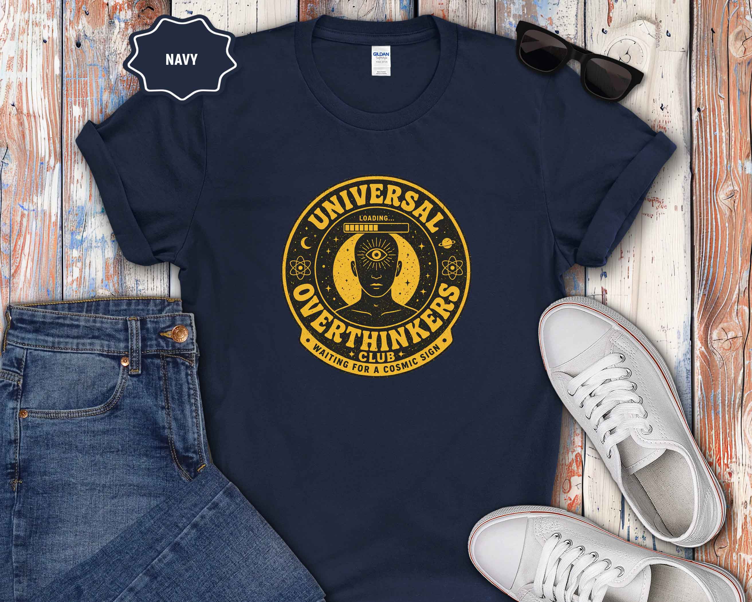 Universal Overthinkers T-Shirt — Retro Mystic Third Eye Graphic Tee