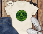 Caution: Chakra Activated T-Shirt — Neon Green Energy Symbol Tee