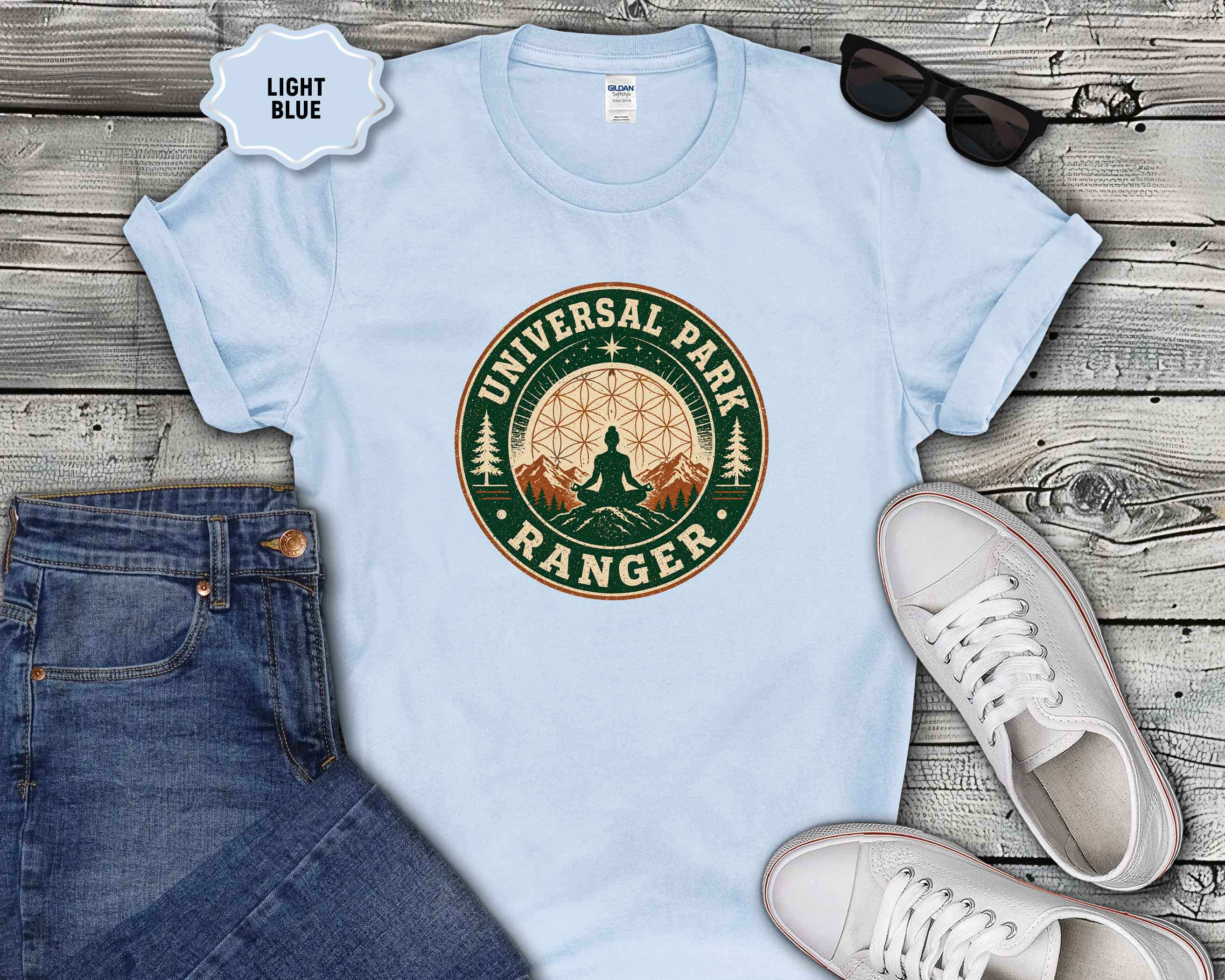 Universal Park Ranger T-Shirt — Retro Outdoor Yoga Nature Badge