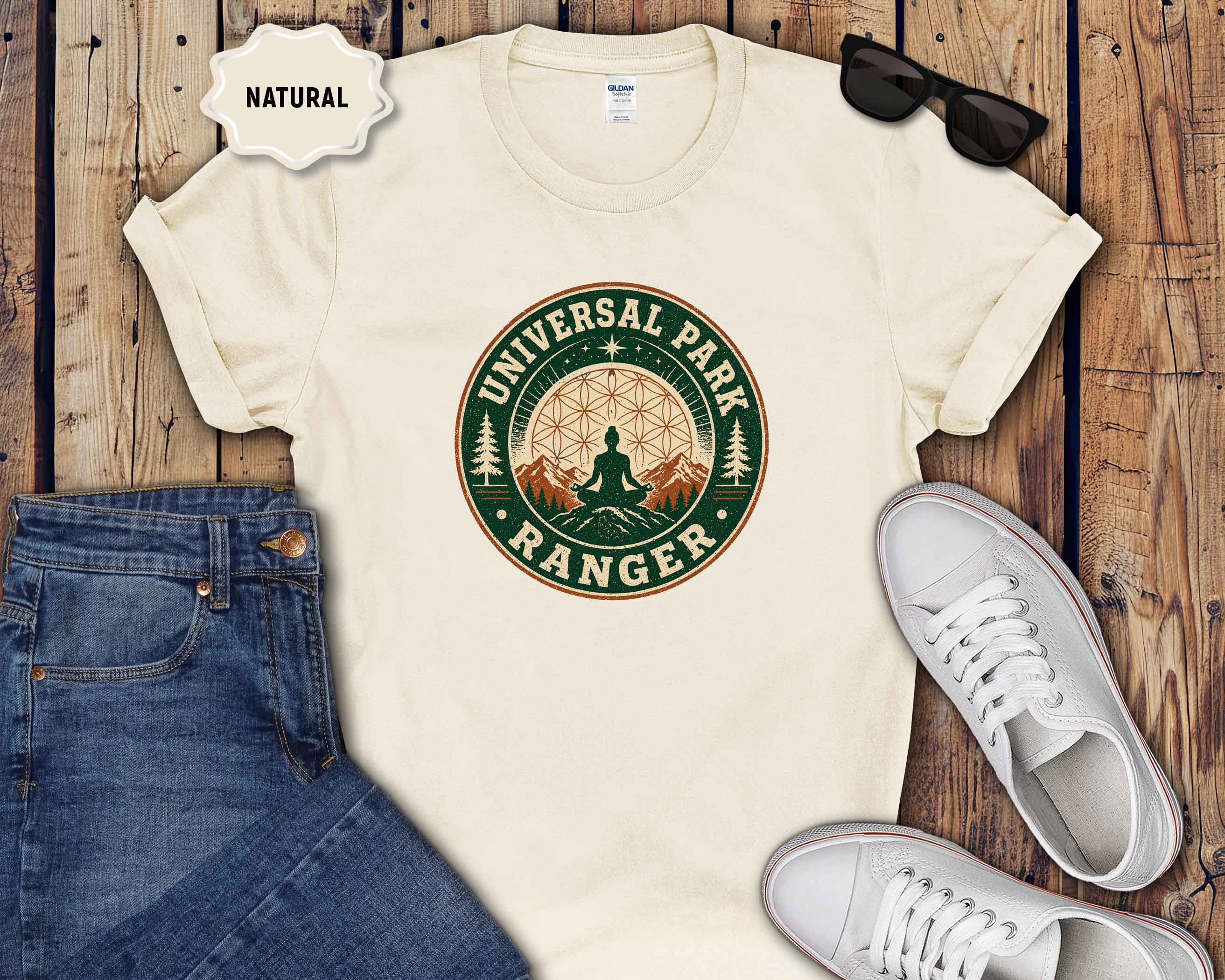Universal Park Ranger T-Shirt — Retro Outdoor Yoga Nature Badge